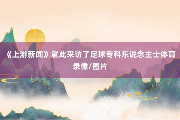 《上游新闻》就此采访了足球专科东说念主士体育录像/图片