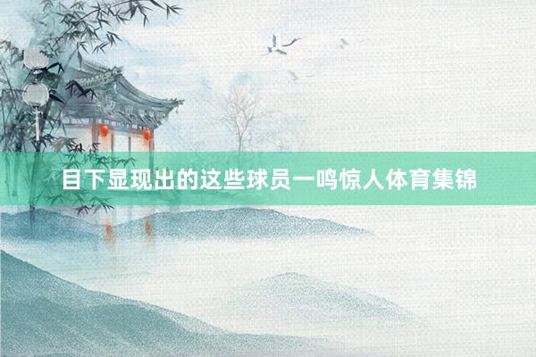 目下显现出的这些球员一鸣惊人体育集锦